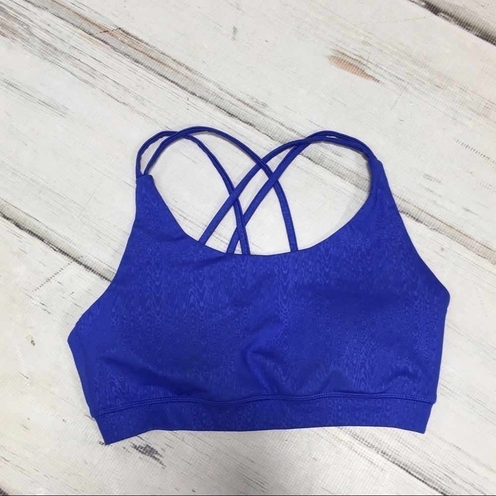 Reel Legends Swim Top Bikini Blue Medium Sport’s Bra